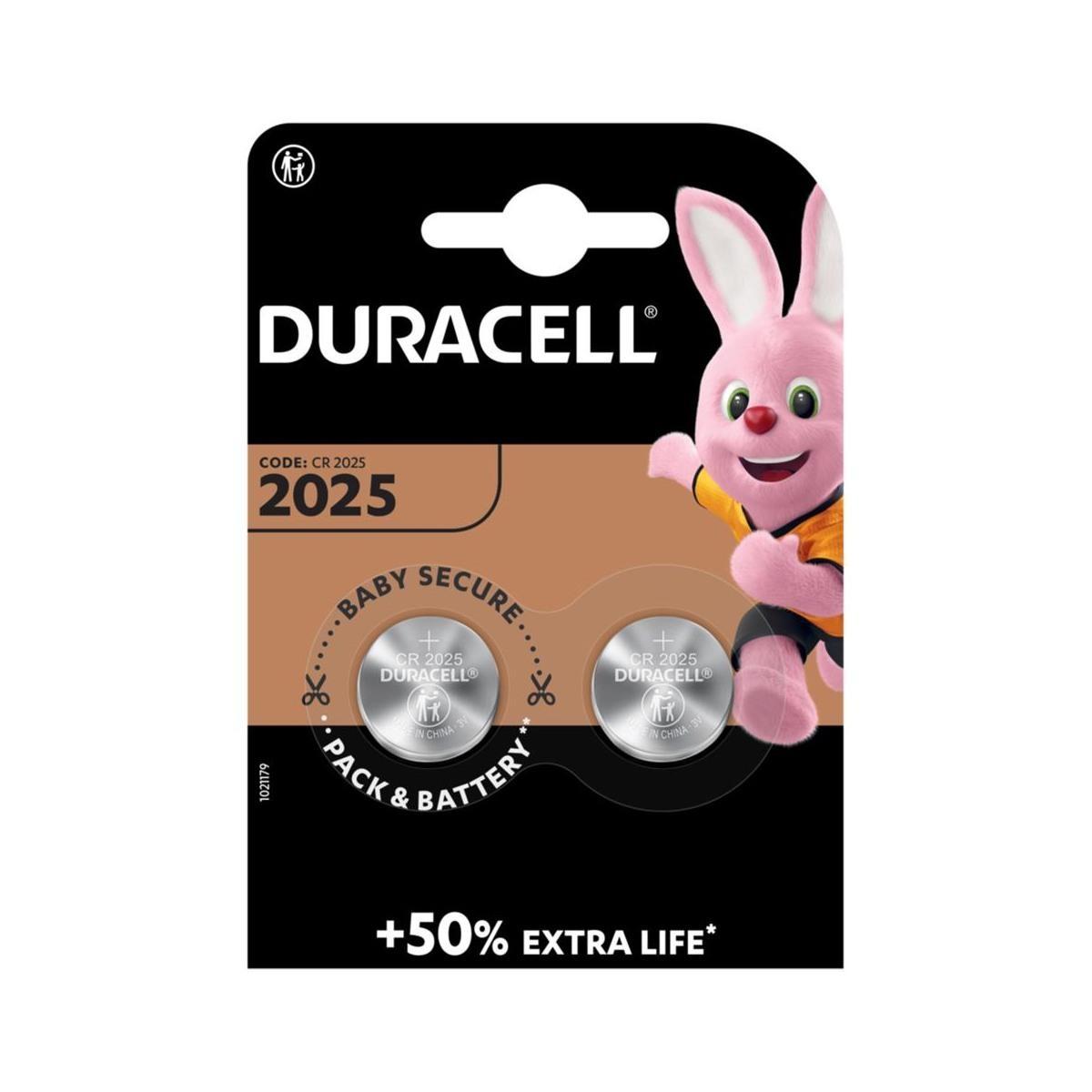 Batteria a moneta DL2025 3V Lithio bl. 2 pz Duracell