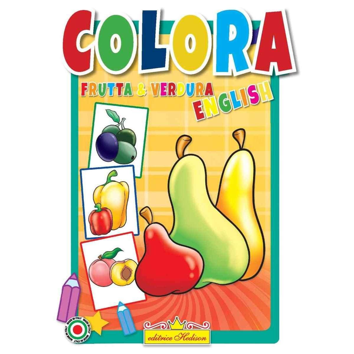 LIibro da colorare Frutta & verdura english