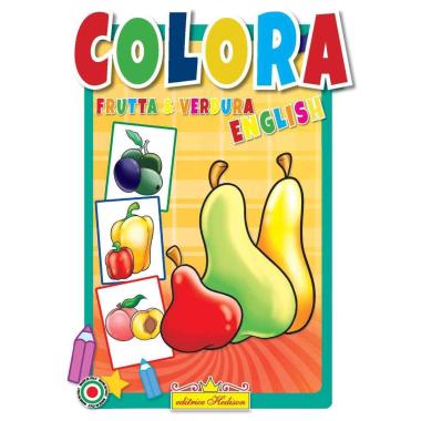 LIibro da colorare Frutta & verdura english
