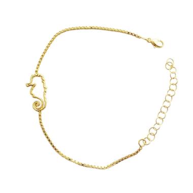 Bracciale cavalluccio in ottone rodiato Made in Italy