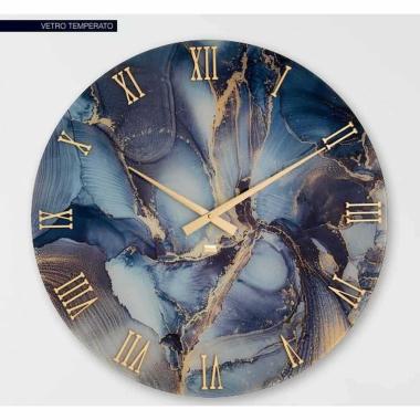 Orologio da parete in vetro temperato Ocean D.80 cm