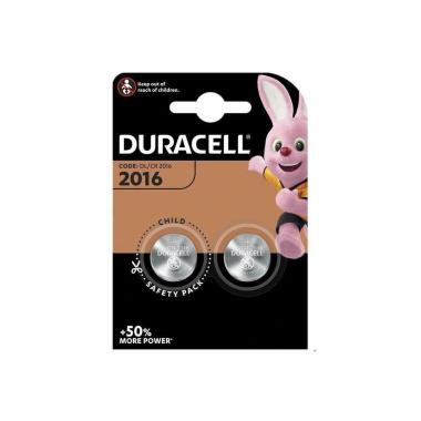 Batteria a moneta dl2016 cr 2016 3v blister da 2 pezzi Duracell