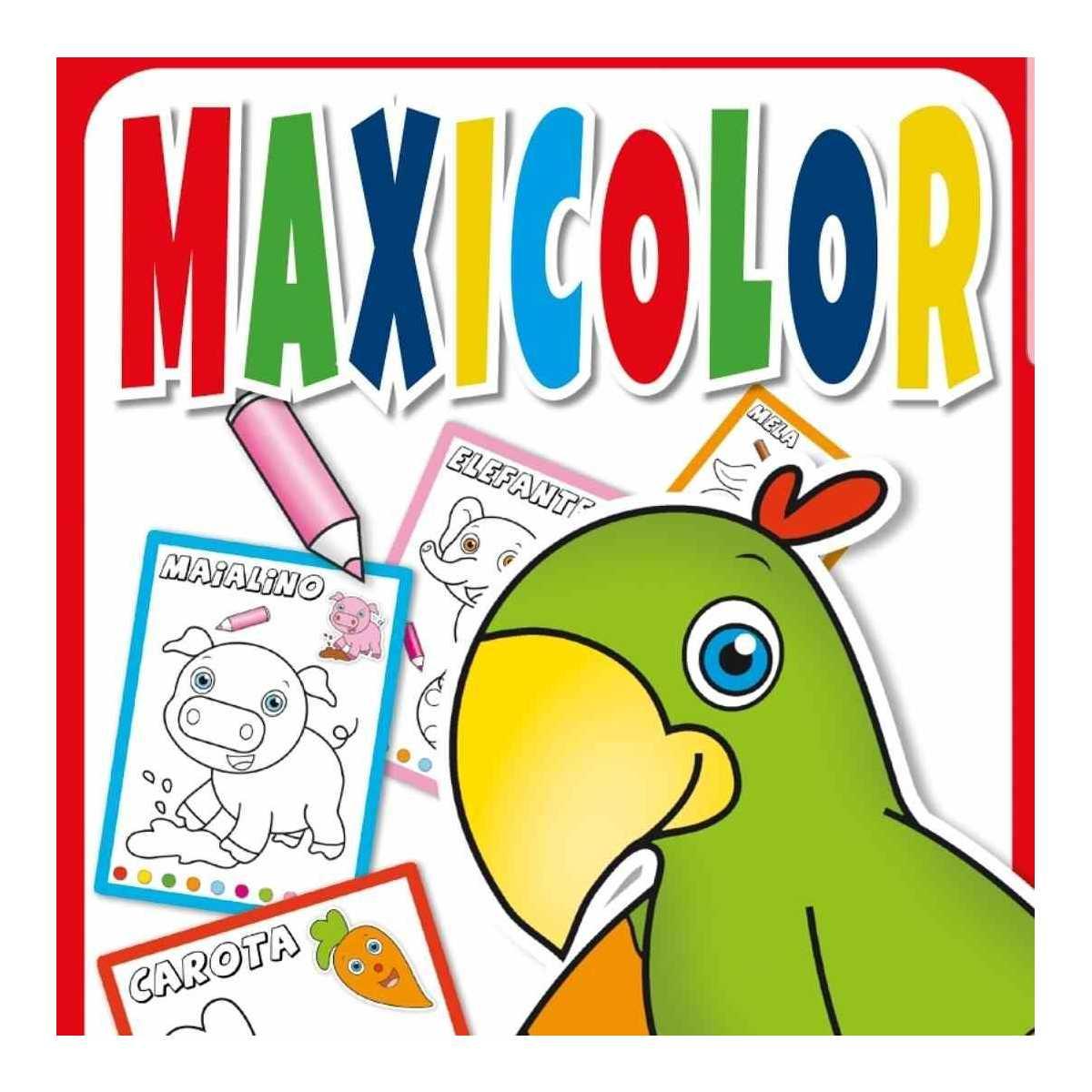 Libro da colorare maxi color formato A4 copertina rossa