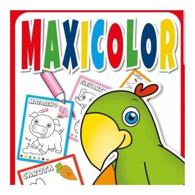 Libro da colorare maxi color formato A4 copertina rossa