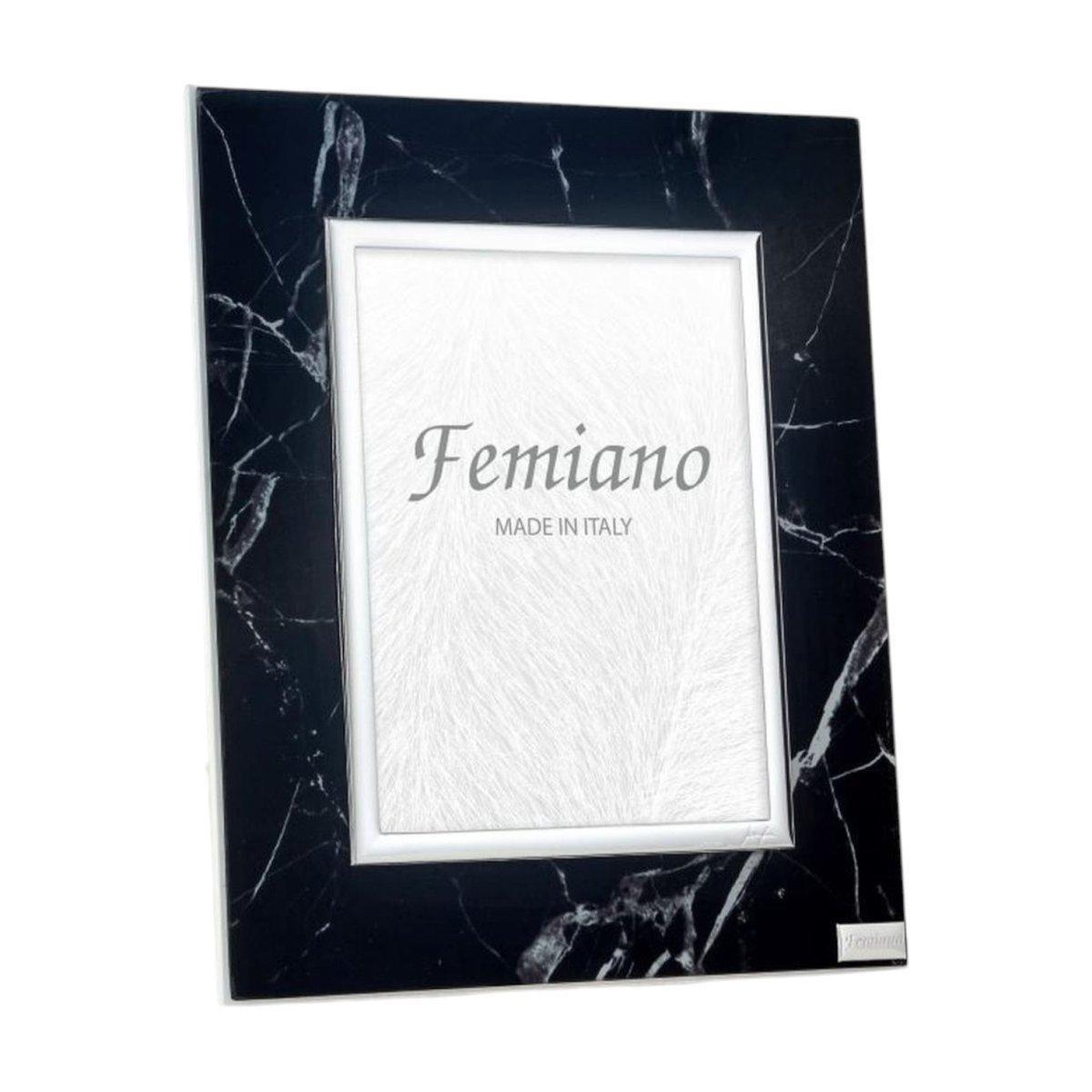Cornice portafoto in vetro molato nero Marquina 13x18 cm Femiano
