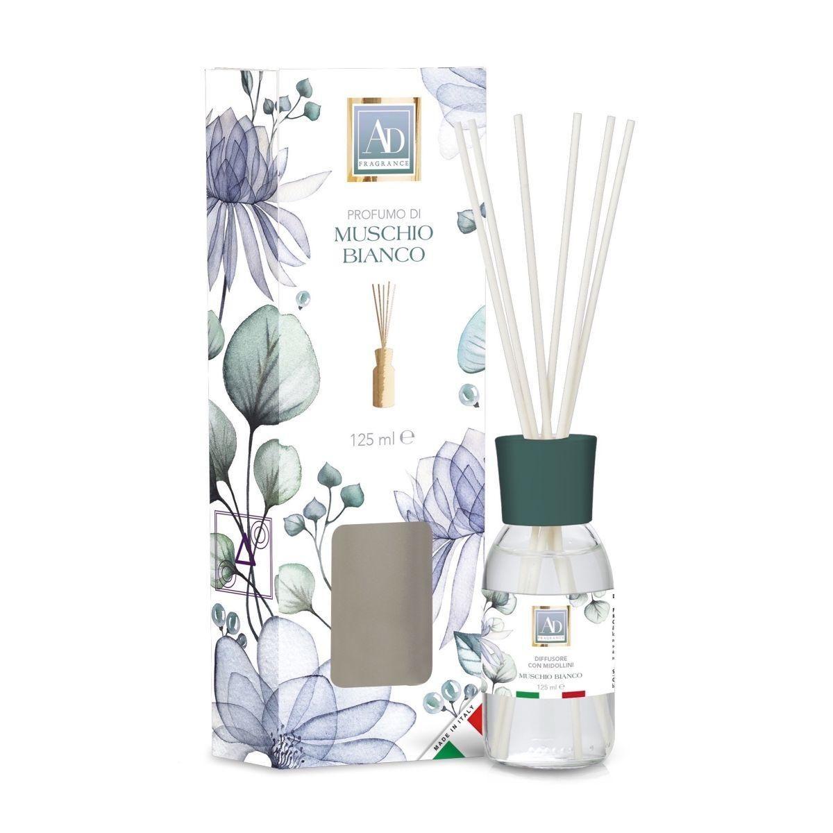 Diffusore di fragranza con midollini Flowers Muschio Bianco 125 ml