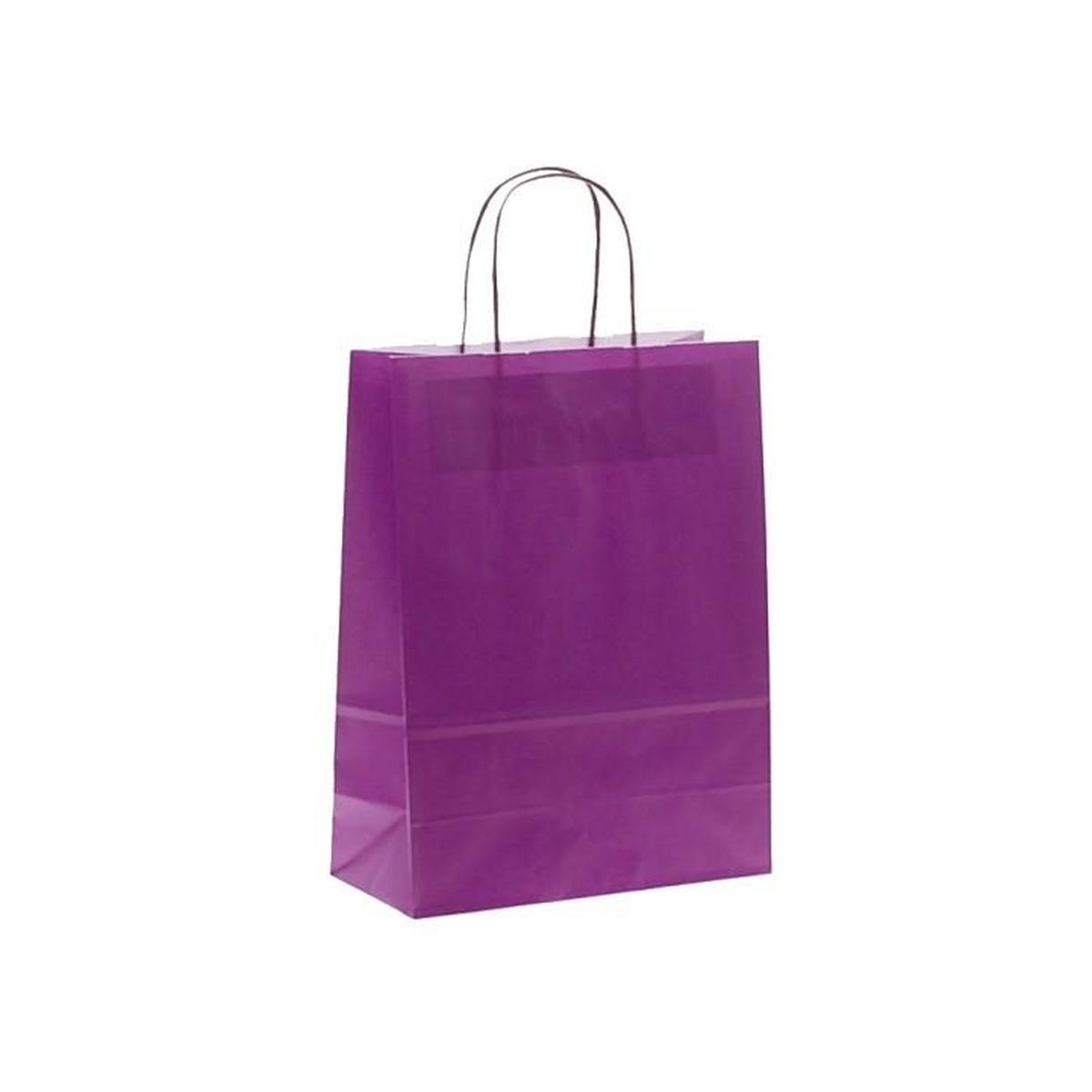 Shopper in carta h.37 x l.27 x p.12 cm colore viola