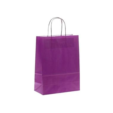 Shopper in carta h.37 x l.27 x p.12 cm colore viola