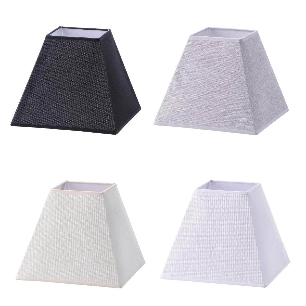 Paralume in tessuto base rettangolare per lampada con attacco E14 25,5x12,5x h.21 cm