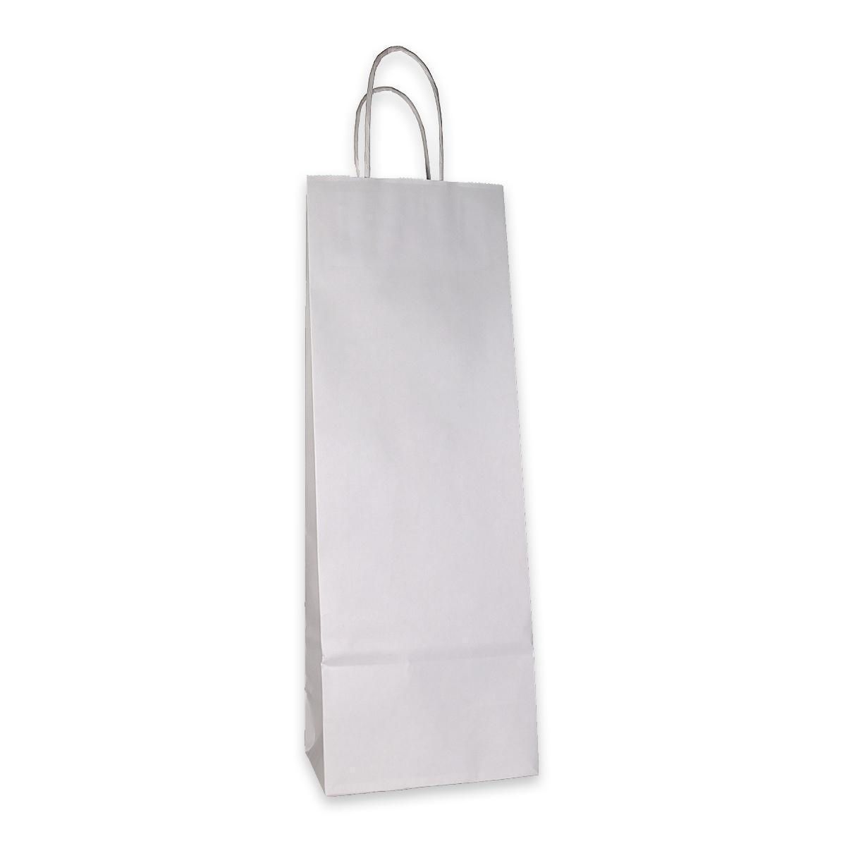 Shopper in carta p/bottiglie colore bianco h39,5 X l14 X  p8,5