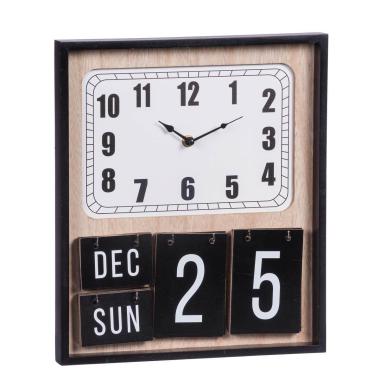 Orologio con calendario in mdf 30x5xh35 cm
