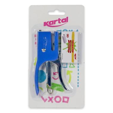 Blister cucitrice pinza punto 10 + 1 scatola punte colori assortiti