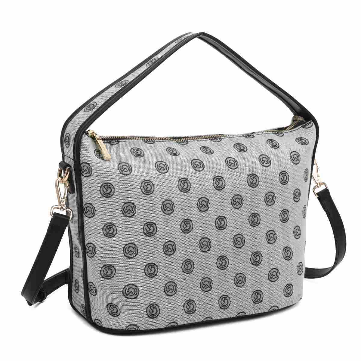 Borsa donna jeans in tessuto jacquard e nylon Gai Mattiolo
