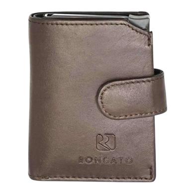 Portafoglio portacarte a scatto uomo in pelle con RFID Roncato
