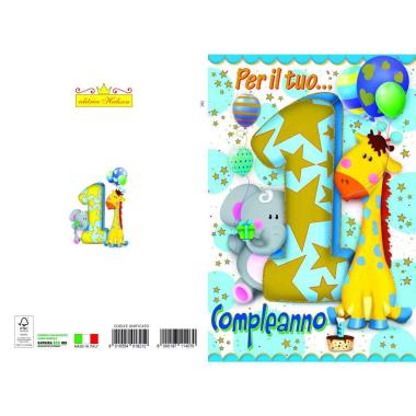 Biglietto auguri buon compleanno bimbi