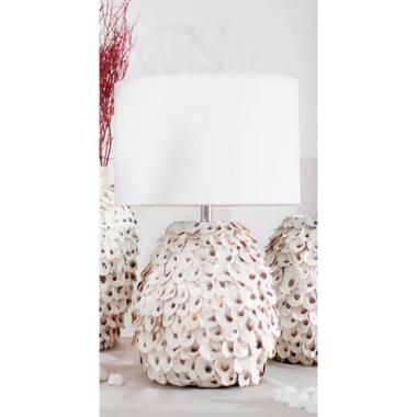 Lampada in bamboo e conchiglie Riviera 87674 25 x 25 cm