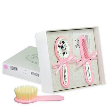 Set bimba rosa spazzola e pettine Minnie Mouse