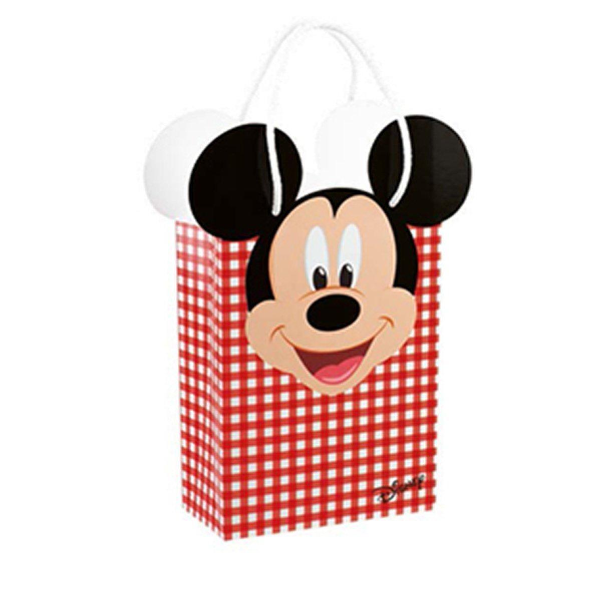 Shopping bag Mickey party  colore rosso 33 x 10,5 x 27 con cordino- 68097