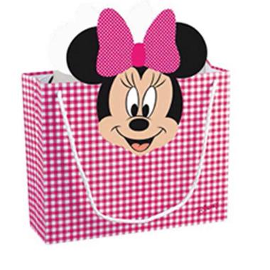 Shopping bag Minnie party colore fuxia 33 x 10,5 x 27 con cordino