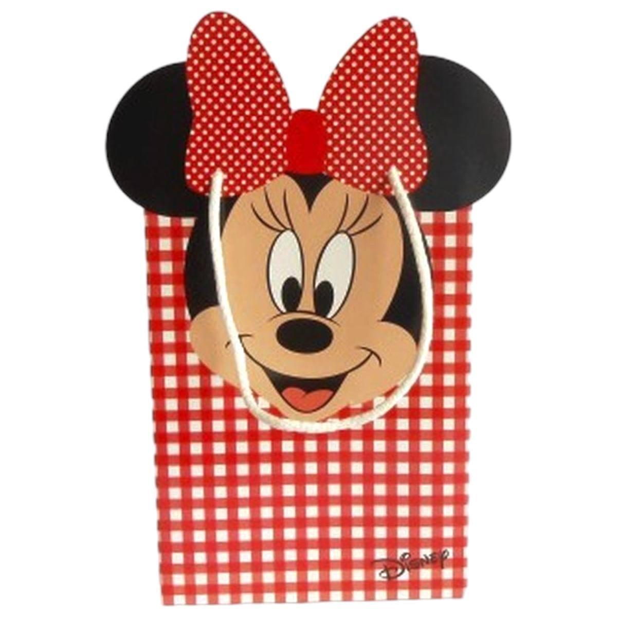 Shopping bag Minnie party colore rosso  33 x 10,5 x 27 con cordino