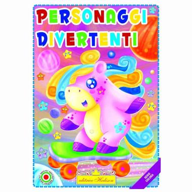Libro da colorare Personaggi divertenti serie colora