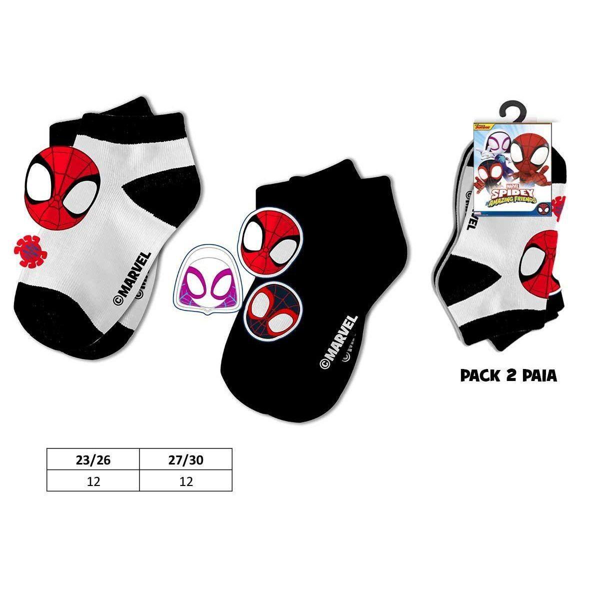 Calzini mini 2 paia Spidey