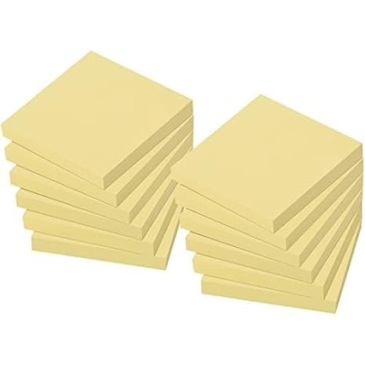 Promemory kartal giallo X 100 per fogli 76 X 76 mm.