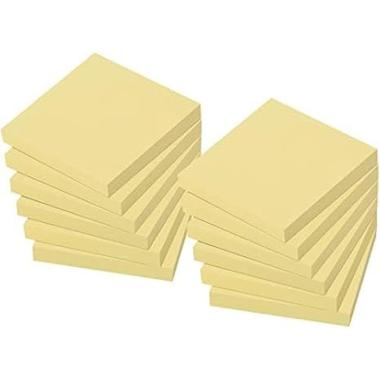 Promemory kartal giallo X 100 per fogli 76 X 76 mm.