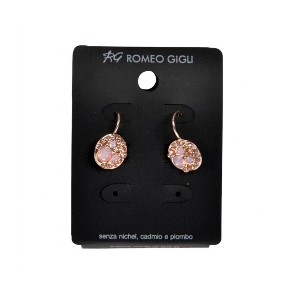 Orecchini donna con pietre rosa incastonate Romeo Gigli