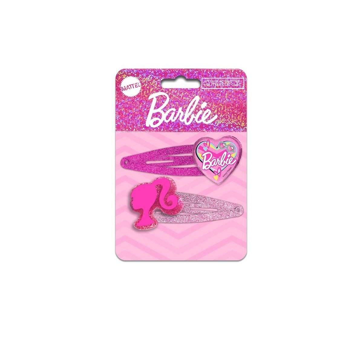 Fermaglio clic clac per capelli bimba 2 pezzi Barbie