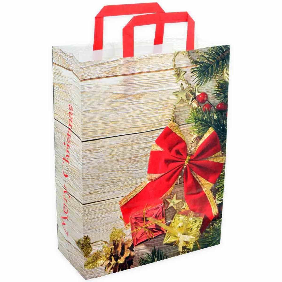 Shopper carta  h49 X l45 X p15 cm.fantasia merry christmas