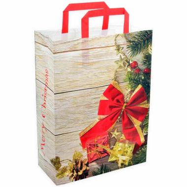 Shopper carta  h49 X l45 X p15 cm.fantasia merry christmas