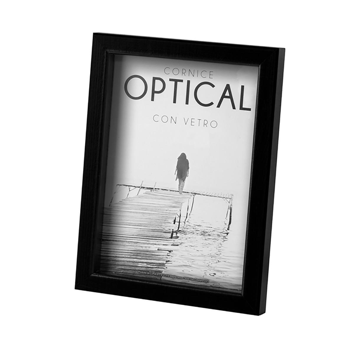 Cornice portafoto Optical 13x18 cm Nero Lupia