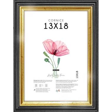 Cornice portafoto black gold 13x18 cm Lupia