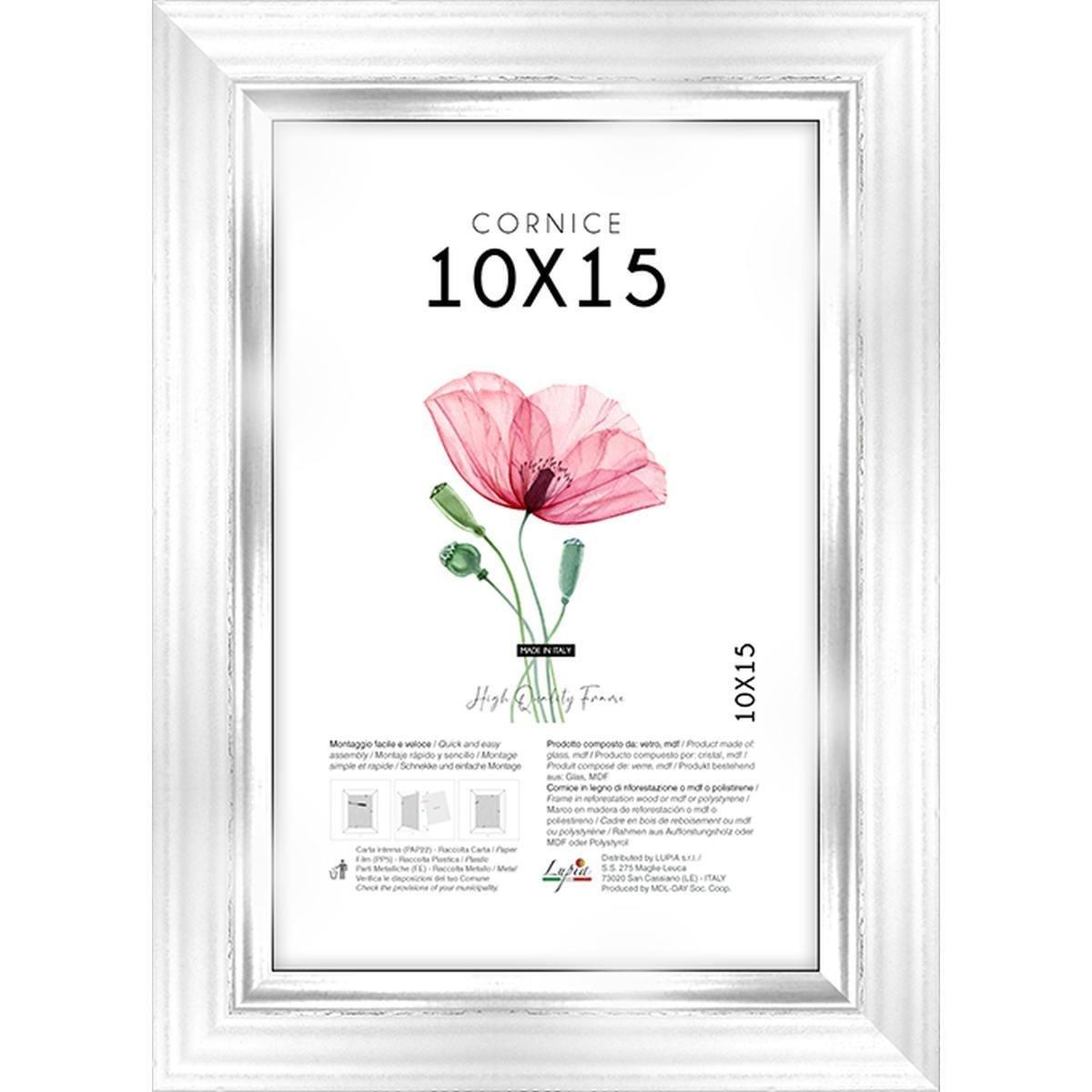 Cornice portafoto White Silver 10x15 cm Lupia