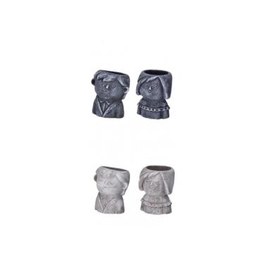 Vaso in cemento Face d9,5xh11,5 cm