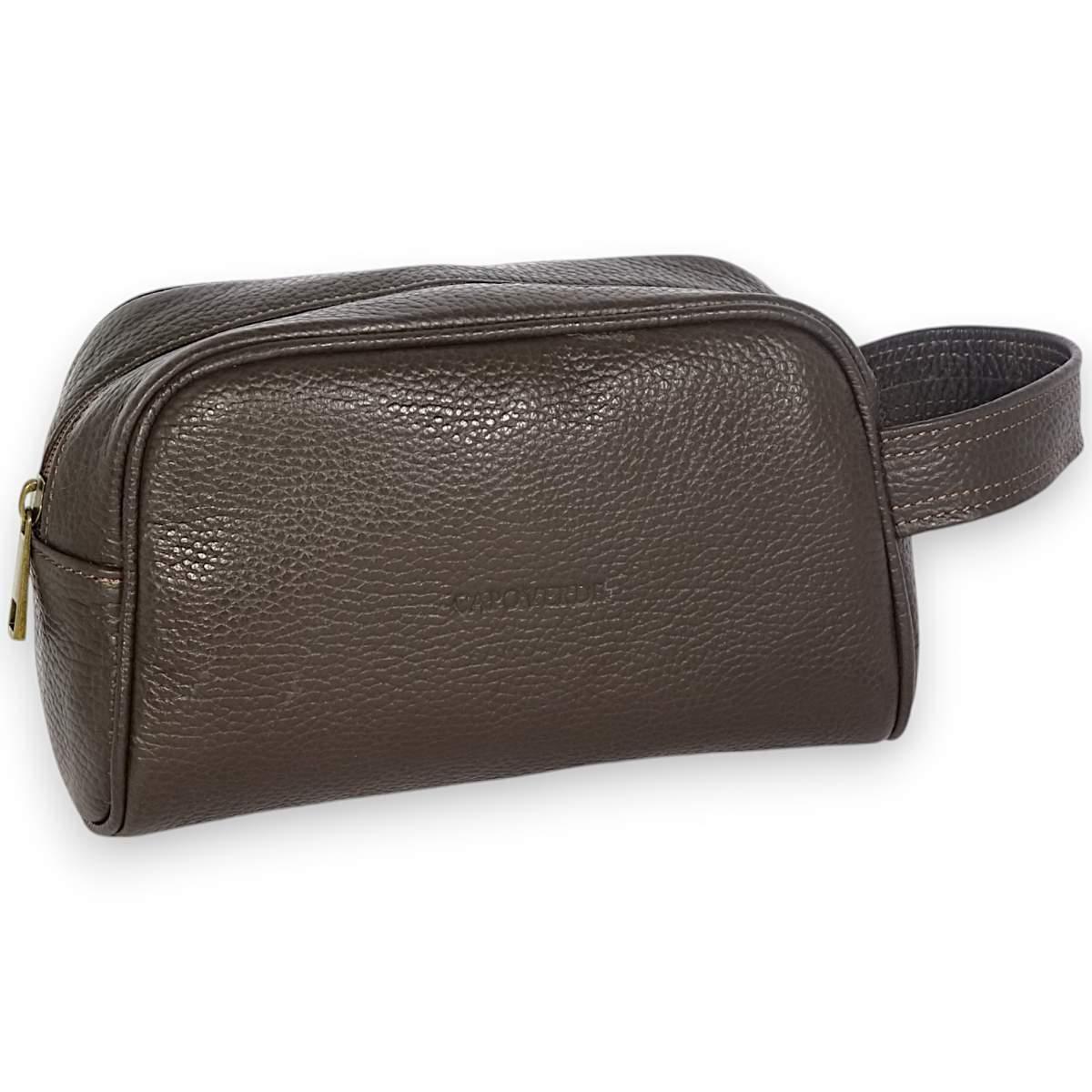 Pochette con manico uomo in vera pelle Capoverde Made in Italy