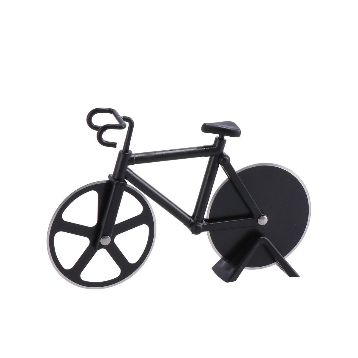 Rotella taglia pizza modello bicicletta in abs e acciaio 18,5x11,5 cm