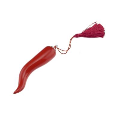 Corno rosso h.8 cm con nappina Valenti