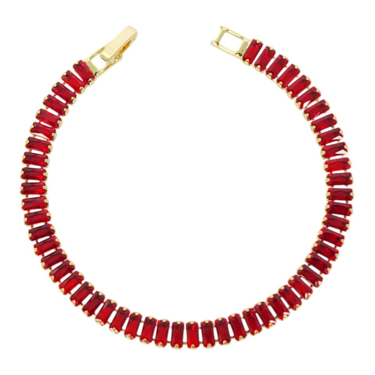 Bracciale tennis donna con pietre taglio baguette linea Clara
