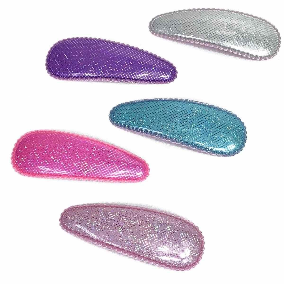Fermaglio clic clac per capelli bombato glitter Le Kikke