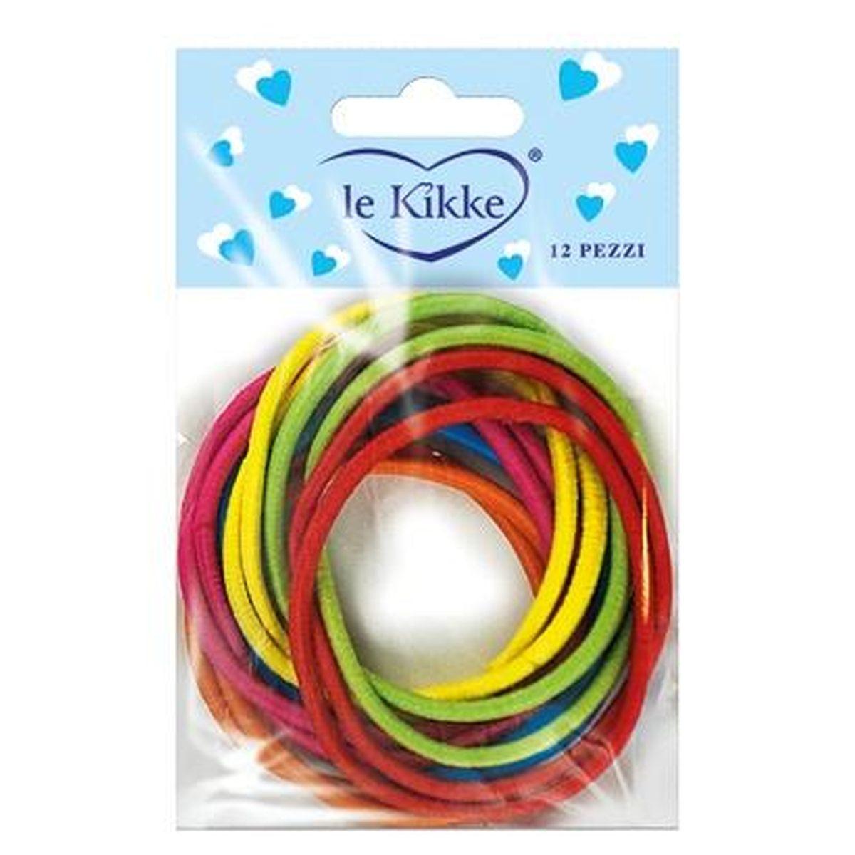 Elastici per capelli in 12 card da 12 pezzi colori assortiti