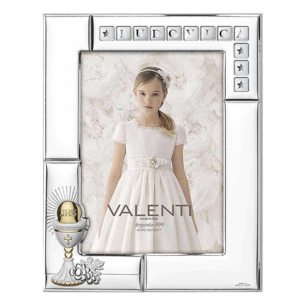 Cornice portafoto 13x18 cm comunione letterine adesive Valenti