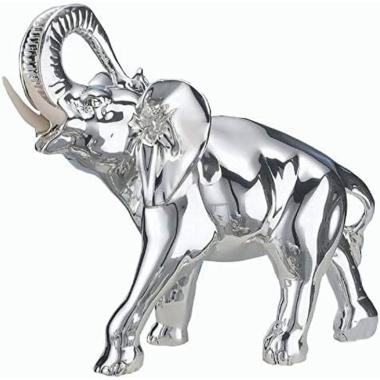 Elefante in resina argento h.12 x l.13 cm Valenti