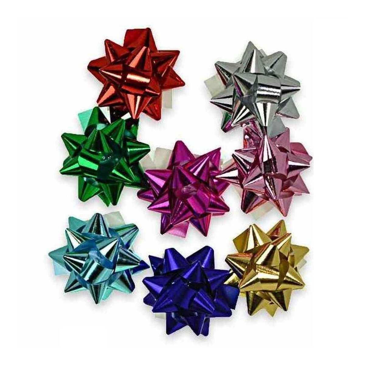 Coccarde adesive metallizzate assortite mm.10