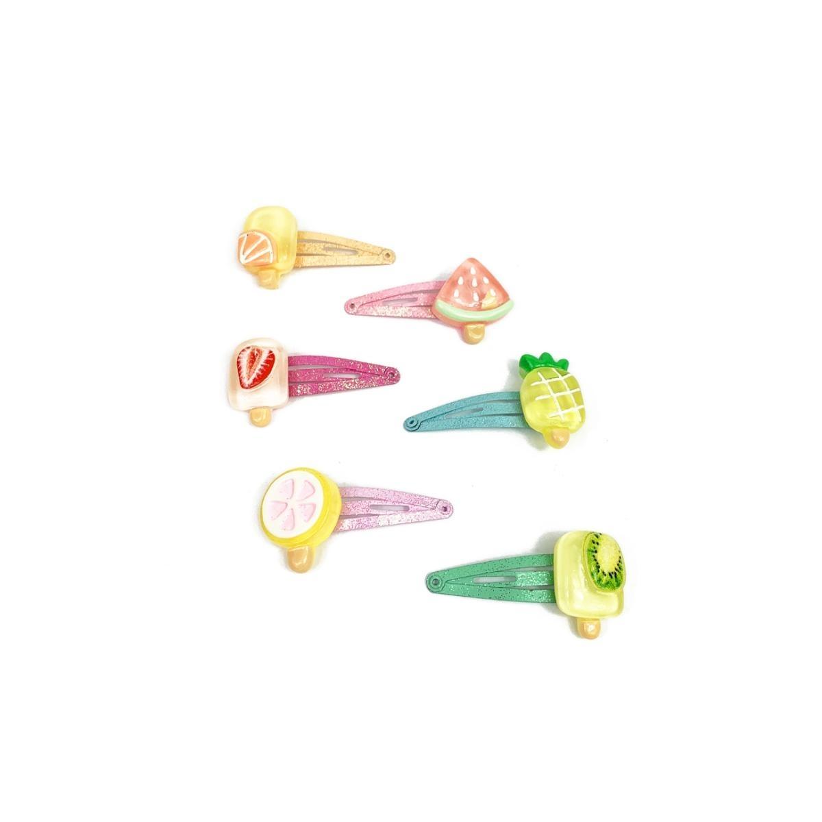 Fermaglio clic clac per capelli 5 cm frutta Le Kikke
