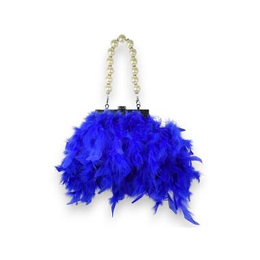 Borsa Cerimonia Michelle Moon con piume e perle