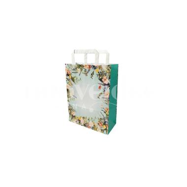 Shopper in carta h.45 x l.32 x p.17 cm fantasia flores