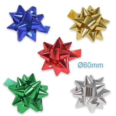 Coccarde adesive metallizzate assortite mm. 14 confezione da 100 pezzi