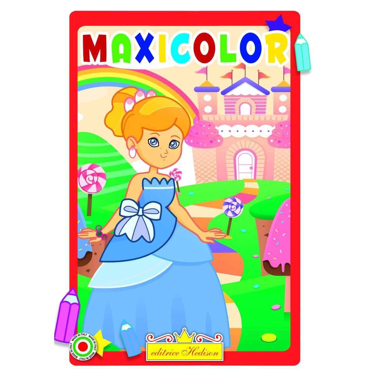 Libro da colorare maxi color Girl formato A4